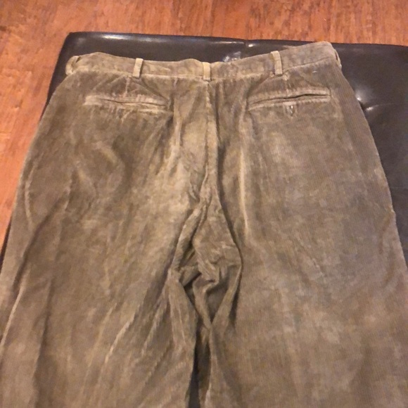 Haggar, 38/32,city casuals olive green classic corduroy -pant-great style! - Picture 5 of 8